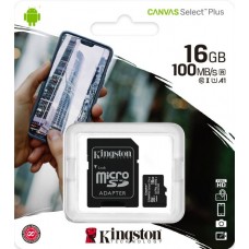 Карта памяти MicroSDHC 16Gb Kingston class 10 100Mb/s