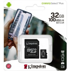 Карта памяти MicroSDHC 32Gb Kingston class 10 100Mb/s